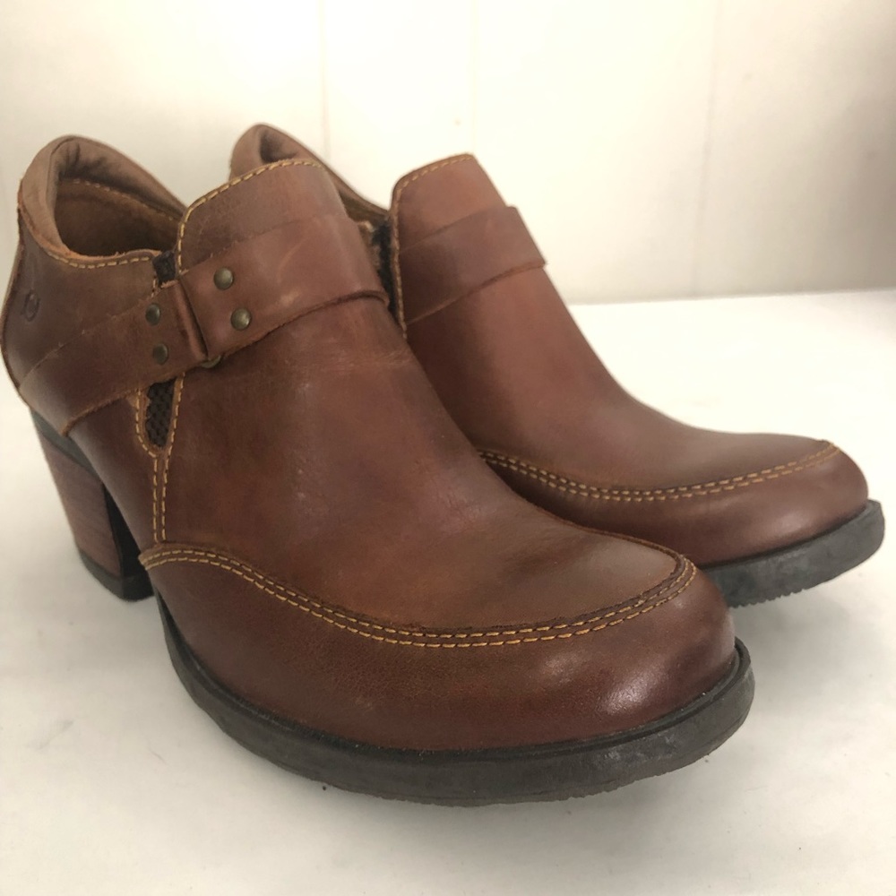 BORN l Sz 9.5 l Brown British Tan Leather Shoeties - Picture 5 of 14